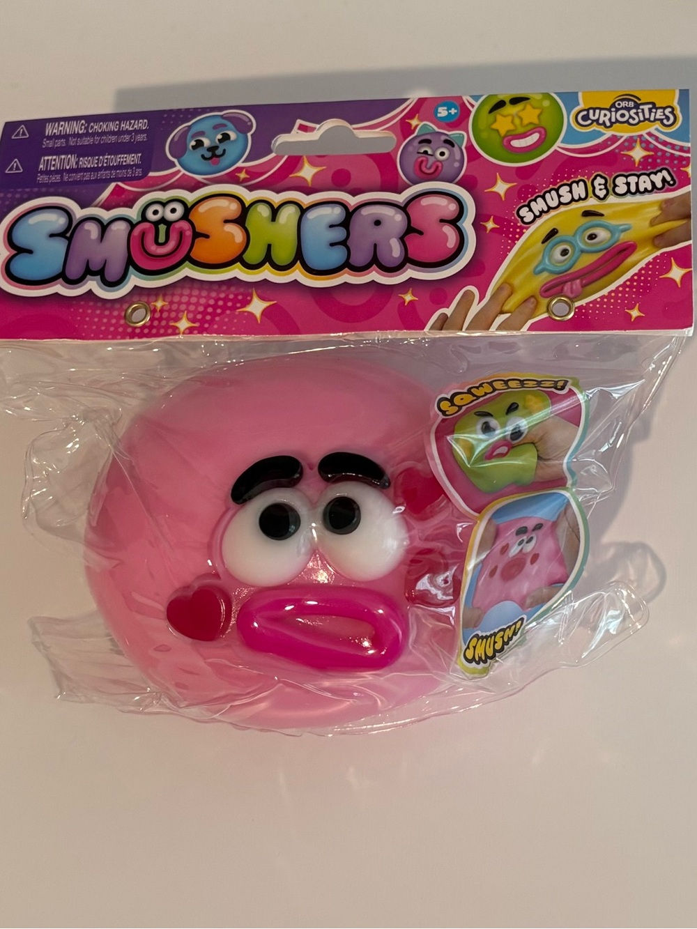 Smushers  Pink Squishy Face Toy by Usher